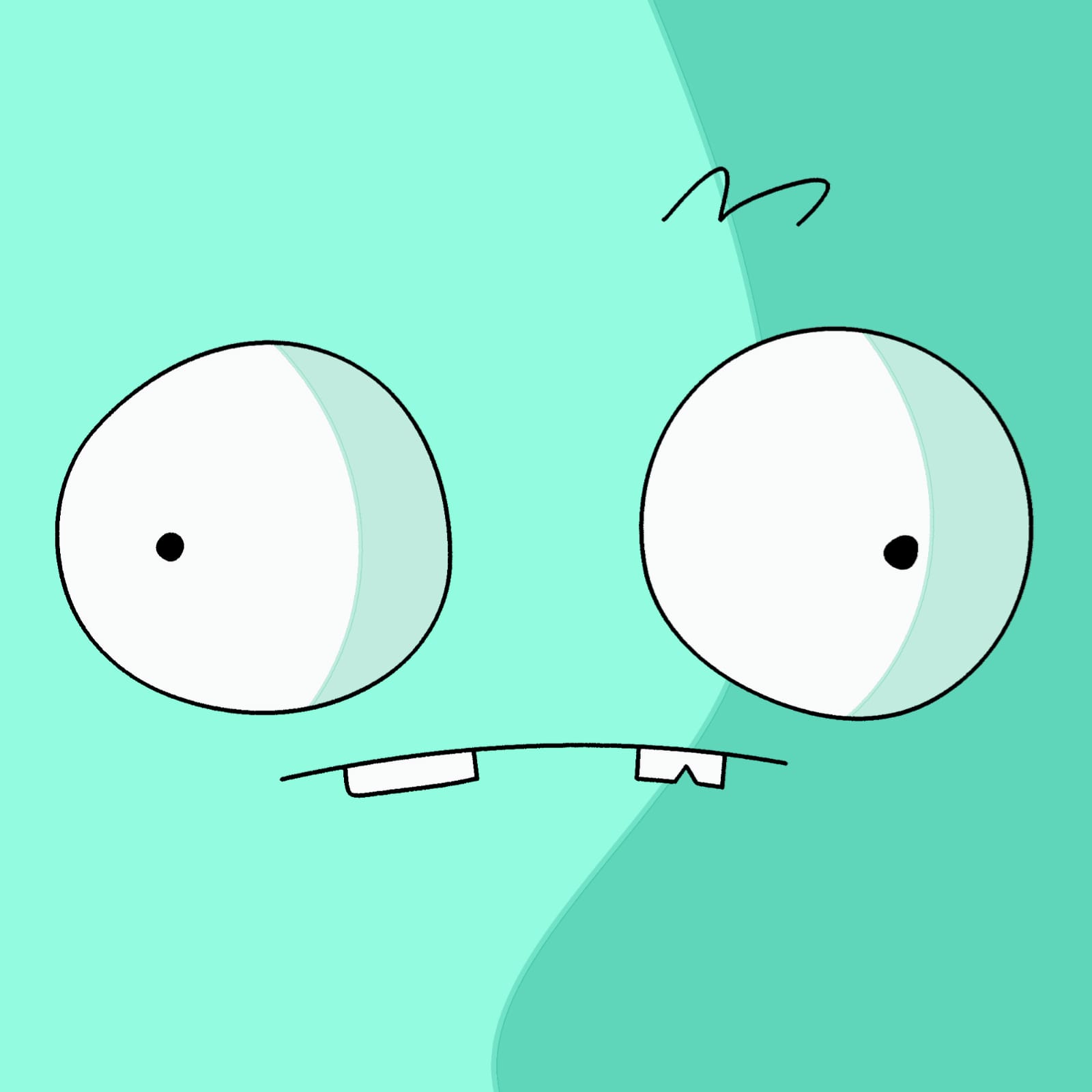 Simple turtle face close-up